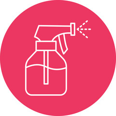 Spray Line Circle Icon
