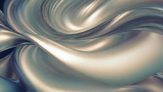 abstract light wave slow motion graphic silver moving light chrom mercury flow swirl 4K