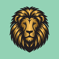 Lions face mascot logo design vector illustration for brand identity icon and Royal king lion
