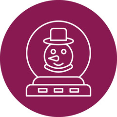 Snow Globe Line Icon