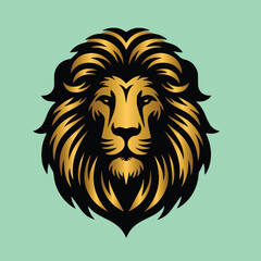 Lions face mascot logo design vector illustration for brand identity icon and Royal king lion