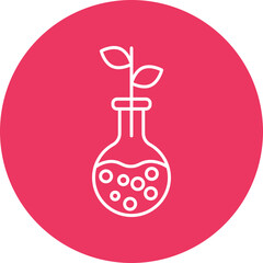 Plant Line Circle Icon