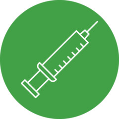 Syringe Line Circle Icon