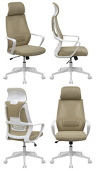 Office computer chair. Interior element. Isolated from the background. From different angles