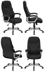 Office computer chair. Interior element. Isolated from the background. From different angles