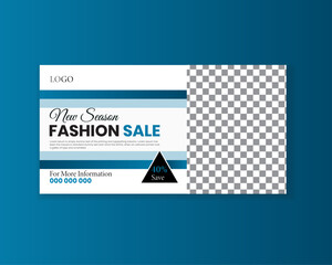 new fashion sale facebook cover design template