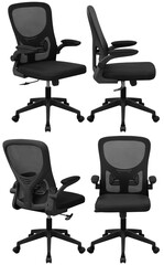 Office computer chair. Interior element. Isolated from the background. From different angles