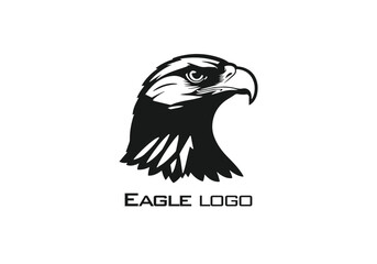 Logo of eagle icon isolated vector silhouette design