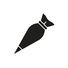 Icing bag with nozzle icon design, isolated on white background, vector illustration