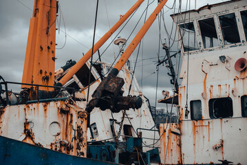old ship ran aground in Ukraine