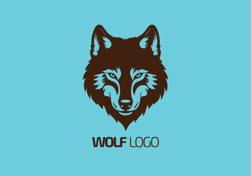 Logo of wolf icon isolated vector silhouette design
