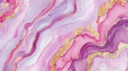 Close Up of a Purple and Gold Marble