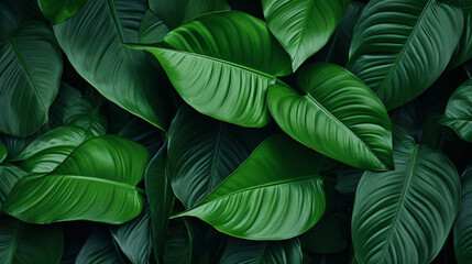 Tropical leaves abstract green leaves texture