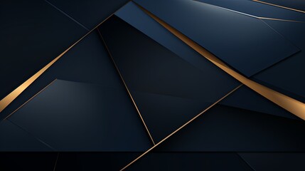 Elegant geometric background featuring dark panels with gold accents. Suitable for luxury branding and upscale designs.