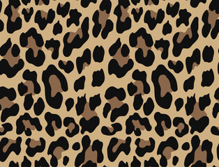 Leopard pattern seamless animal wild cat background, spots on background