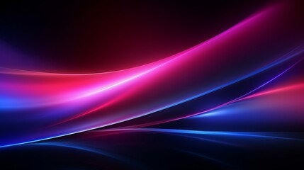 Neon blur glow. Color light overlay. Disco illumination. Defocused blue pink green ultraviolet radiance soft texture on dark abstract empty space background