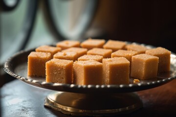 indian sweet mithai made from groundnut peanut and jaggery