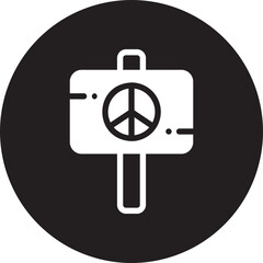 peace glyph icon