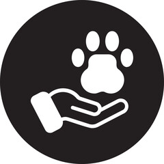 Obraz premium save animals glyph icon