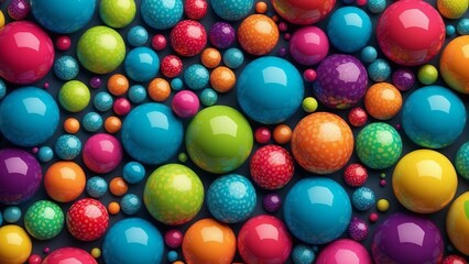 abstract colors balls connection background - obrazy, fototapety, plakaty