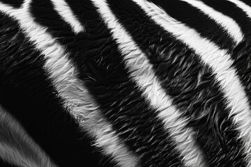 extreme macro shot of zebra fur