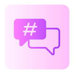 Fototapeta premium hashtag gradient icon