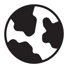 earth glyph icon