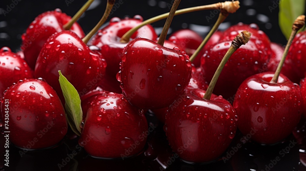 Poster generative ai cherry background
