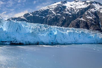 Blue Ice Glacier in Glacier Bay National Park, Alaska