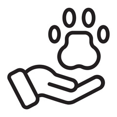 save animals line icon