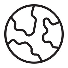 earth line icon