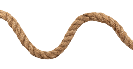 Jute. Twisted linen rope on a white background. Rope