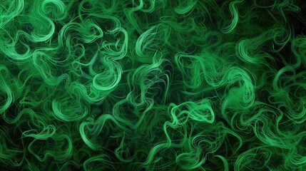 Abstract green chaotic smoke textured background