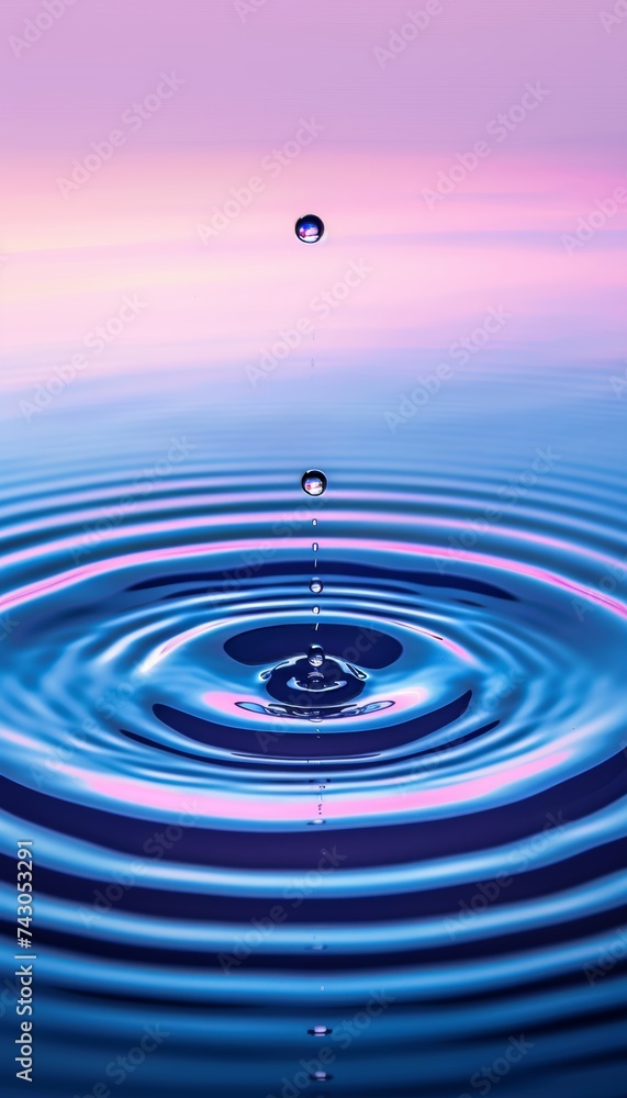 Poster vibrant macro background of colorful wet surface with sparkling water droplets for design use