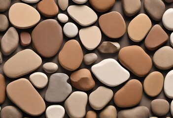 Obraz na płótnie Canvas different shapes of pebbles