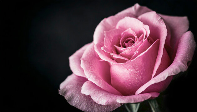 closeup image of pink rose, 16:9 widescreen wallpaper
