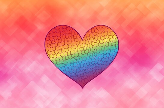 Heart in LGBBT style - Powered by Adobe