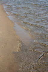 waves lapping on the beach