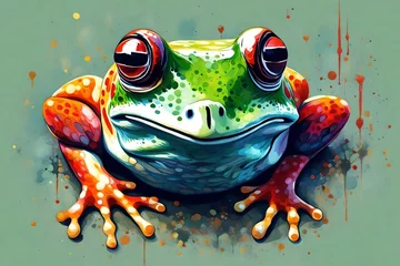 Foto auf Acrylglas red eyed tree frog © Muhammad