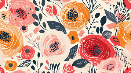 Abstract background doodle pattern with different