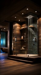 Generative AI Exclusive spa-style shower pod