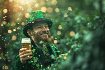 portrait of a man celebrating st patrick's day