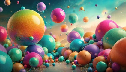 Fototapeta na wymiar colored balls suitable as packaging