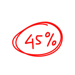 Hand drawn discount presentation label