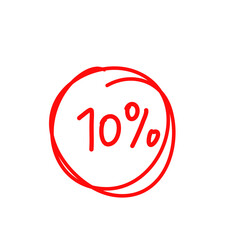 Hand drawn discount presentation label