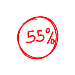 Hand drawn discount presentation label