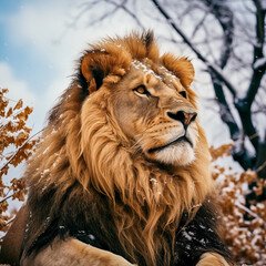 portrait of a lion