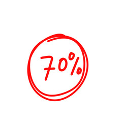 Hand drawn discount presentation label