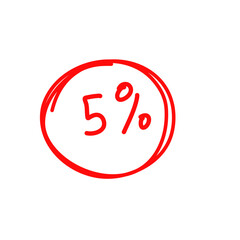 Hand drawn discount presentation label