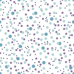 Vector colorful dotted seamless pattern multicolored dots